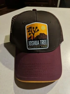Joshua Tree National Park Hat Adult Snapback Baseball Cap Red Brown Mesh Trucker - Picture 1 of 10