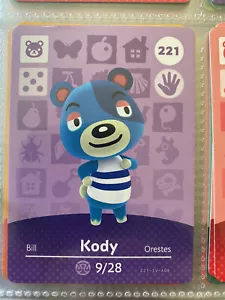 animal crossing amiibo cards series 3 Kody #221 - Picture 1 of 1