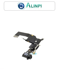 Conector Flex de Carga para iPhone 5S Negro Power Jack Auricular Micro y Datos - Imagen 1 de 1