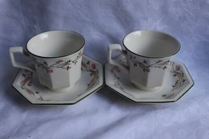 2 tazas y platillos de té Johnson Brothers Eternal Beau vintage - Imagen 1 de 6