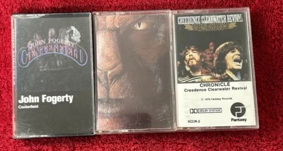 Creedence Clearwater Revival John Fogerty 3 Cassette lot Chronicle Centerfield + - Image 1 of 3