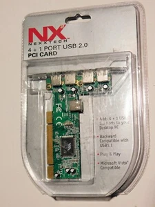 NX2 Nexxtech 4 + 1 port USB 2.0 PCI karta wstecznie kompatybilna z USB 1.1 - Zdjęcie 1 z 1