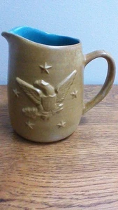 Gold Eagle Pitcher Blue Interior - Picture 1 of 4
