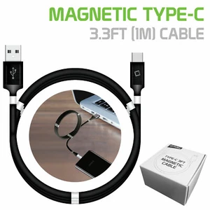 Cellet 3.3 Feet Magnetic Self Winding USB-C Charging / Data Cable - Picture 1 of 17