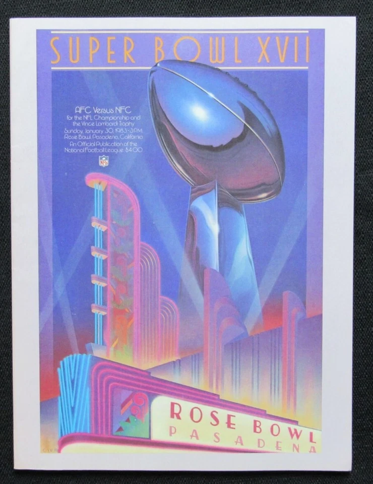 Super Bowl XVII Game Program 1983 Washington Redskins vs. Miami Dolphins 181339 - Image 1 of 1