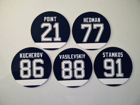 Tampa Bay Lightning Magnets Set: Stamkos Kucherov Point Hedman Vasilevskiy Cover
