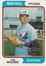 2023 Topps Heritage 1974 #193 50th Anniversary Tom Walker Montreal Expos