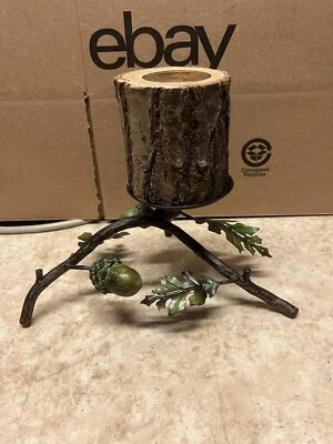 Candelabro de metal bellota y hojas decoración del hogar y jardín - independiente Foto 1 de 4