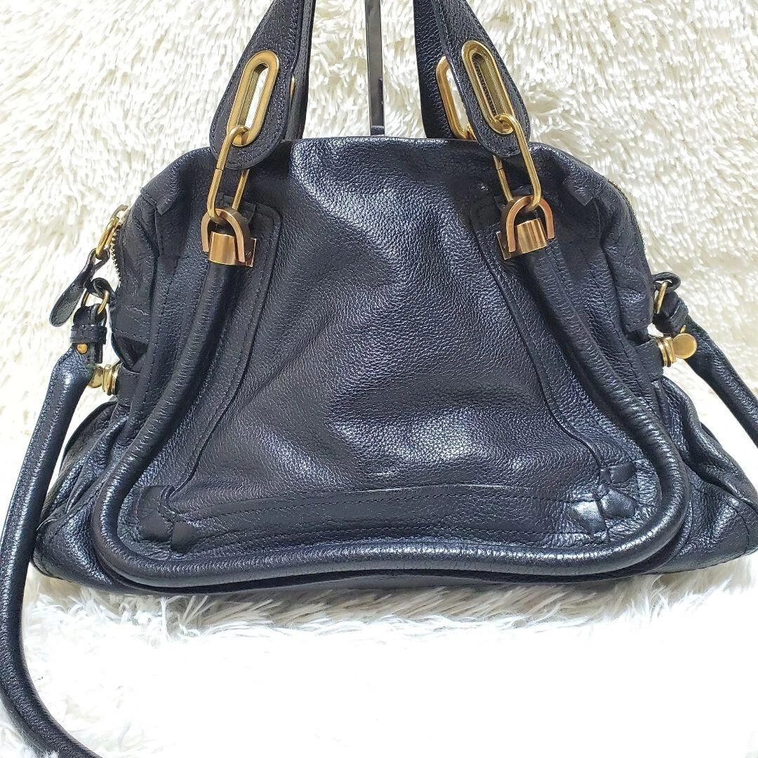 ⭐️新品未使用⭐️ Chloe Paraty 2way ハンドバッグ ブラック Chloé