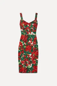 Dolce & Gabbana Blumenmuster Stretch-Cady Abendkleid - Bild 1 von 4