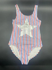 Gap Kids Swim Suit Girls Size XL (12) One Piece Red White Blue Star Retro USA - Picture 1 of 6