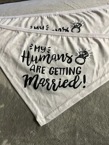2 Stück Meine Menschen heiraten Hund Bandana Hochzeit Haustier Foto Requisite - Bild 1 von 2