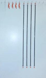 Crane & Truck Trailer Chains w/Load Binders DOT Orange (Set of 4). 1/50th 1/48 - Picture 1 of 1