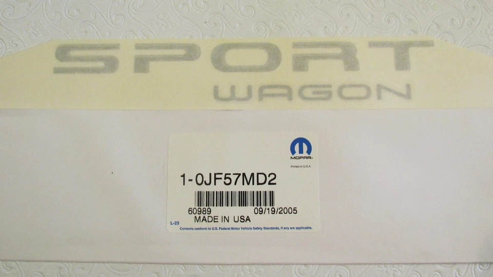 NEW OEM Gray Chrysler Town & Country "SPORT WAGON" Decal JF57MD2 - Image 1 of 1