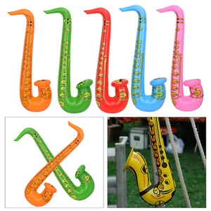 Saxofón inflable 70 cm años 70 80 discoteca decoración fiesta de cumpleaños foto utilería - Imagen 1 de 41