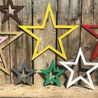 metal rustic STARS STAR sign garden decoration ornament feature vintage classic
