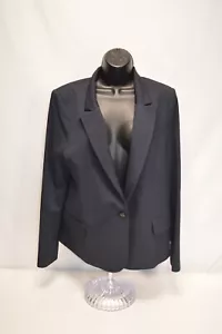 NWT IKKS Navy Pinstripe Blazer Size 36 - Picture 1 of 6