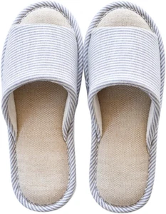 Women House Slippers Mens Bedroom Indoor Shoes Fall Memory Foam Open-Toe Home Sh - Picture 1 of 7