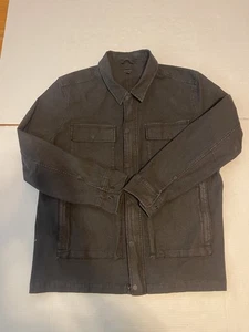 Chaqueta Camisa Huckberry Proof Rover Talla XXL Lona Negra Elastizada Cremallera Botón - Imagen 1 de 8