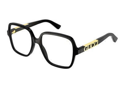 New GUCCI Oversized Reading Glasses GG1193O 001 56-18 Black &Gold Frames Readers - Изображение 1 из 4