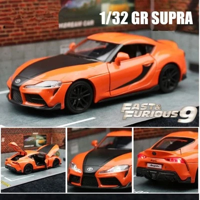 1:32 TOYOTA GR SUPRA Alloy Sports Car Model Diecasts Metal Toy Sound Light Gift - Image 1 of 4
