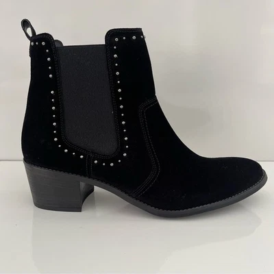 PAUL GREEN Bailey Bota Chelsea de Cuero Occidental Tachonada en Negro NUEVA Foto 1 de 4