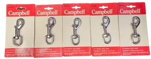 7615402 5/8 x 3/8 Swivel Eye Bolt Snap Nickel Plt Campbell Covert LOT OF 5 - Picture 1 of 6