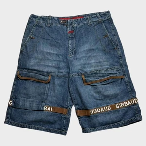 Le Jean de Marithe Francois Girbaud Men's Blue Denim Shorts Super Baggy Fit 40 W - Picture 1 of 6
