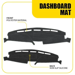 Gray Dash Cover Mat Carpet Dashboard For Ford Truck F150 F250 Bronc 1992-1997 - Picture 1 of 12