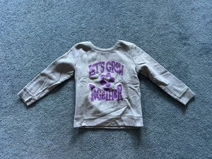 Felpa Garanimals bambina grigia e viola "Cresciamo insieme" taglia 3T - Foto 1 di 3