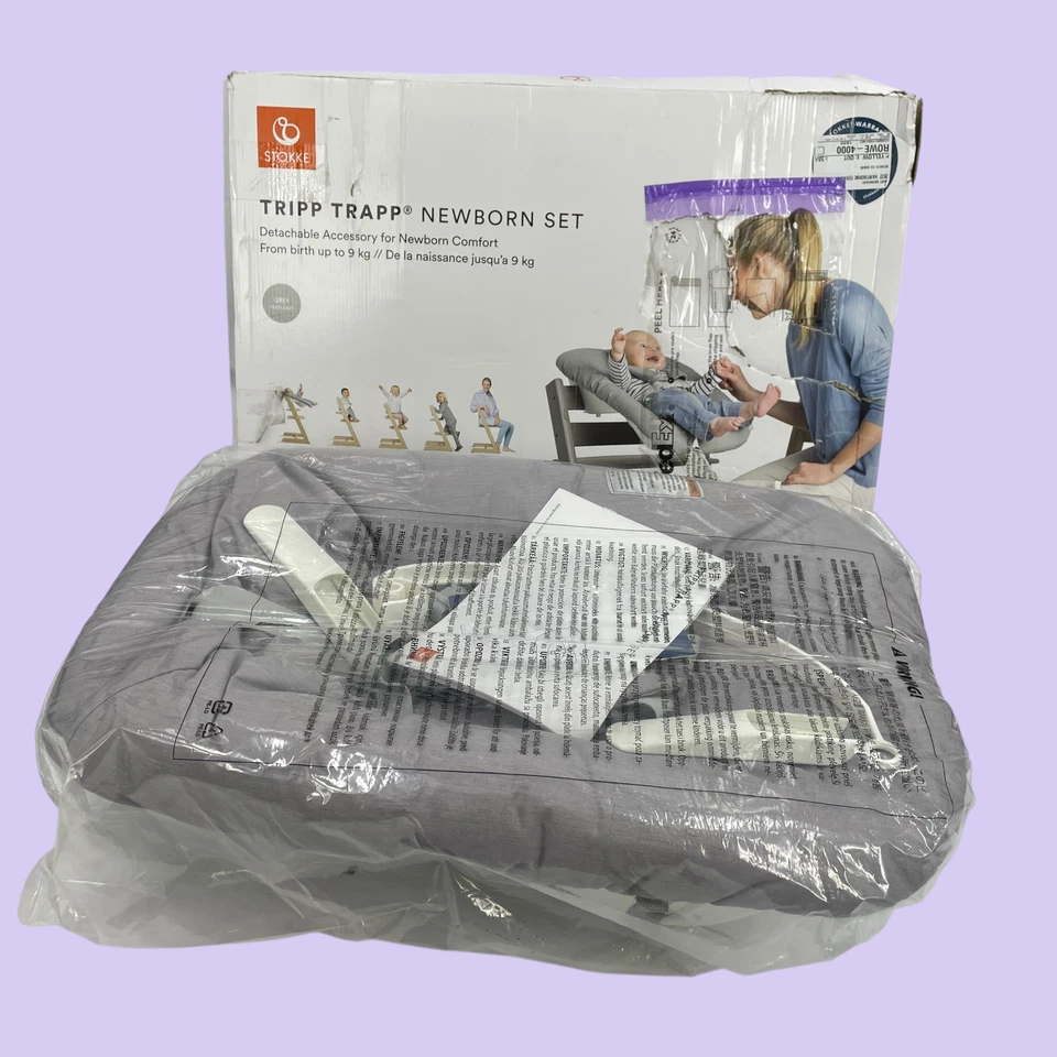 Stokke Tripp Trapp Juego Recién Nacido - Gris Hasta 20 libras Silla en Asiento Infantil #NO7728 Foto 1 de 4