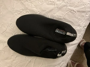 NEW BOBS Skechers Womens Memory Foam Black Fabric Slip On Shoes Black Size 8.5 - Picture 1 of 13