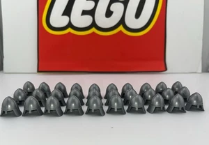 Lego 30 Pieces Medieval Castle flat Silver Knights Helmet w/ Neck Protector - Picture 1 of 3