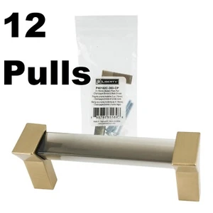 12 Liberty Drawer Cabinet 3" Modern Prism Pull Champagne Bronze & Black Smoke - Picture 1 of 3
