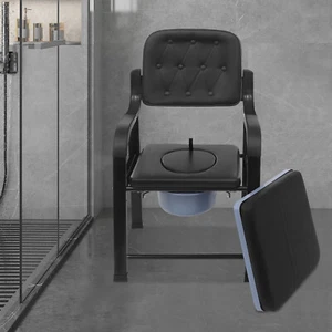 Sedile Bagno Altezza Regolabile Comodino Sedia WC per Adulti Anziani - Foto 1 di 22