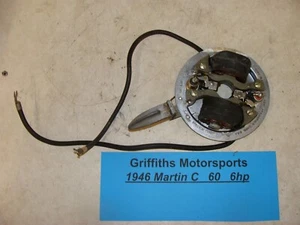 1946 47 49 50 MARTIN 60 6hp C outboard motor ignition coil points plate armature - Picture 1 of 10