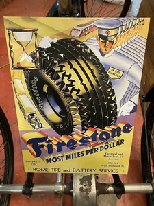 Letrero de pared de metal vintage para garaje - neumáticos de piedra de fuego letrero de nuevo - Imagen 1 de 6
