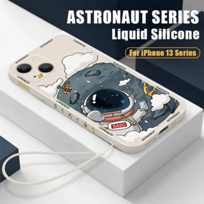 Case For iPhone 15 14 13 12 Pro Max 11 8 7 X Shockproof Silicone Astronaut Cover - Image 1 of 4