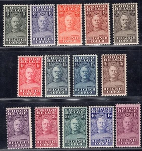 BELGIUM COLONY CONGO 1928 STANLEY ISSUE SCOTT 115-129 (118 MISSING) PERFECT MNH - Picture 1 of 1