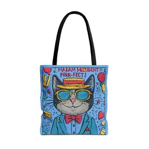 Cat Ladies Vote Tote Bag Fun Election Carry-On Harris Walz Madam President - Picture 1 of 61