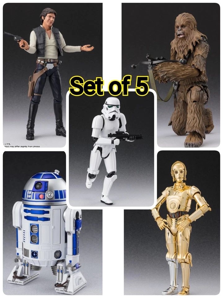 S.H.Figuarts -Classic Ver.-（STAR WARS: A New Hope) Set of 5 BANDAI - Image 1 of 4