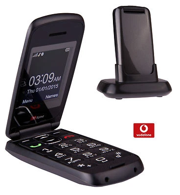 TTfone Star Big Button Flip Mobile Phone PAYG Vodafone Grey with £10 Credit - Image 1 of 4