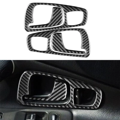 Real Carbon Fiber Car Interior Door Handle Cover Trim For 2000-2009 Honda S2000 - Изображение 1 из 4