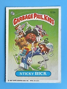 1986 Garbage Pail Kids 123b STICKY RICK Original Series 3 GPK Vintage