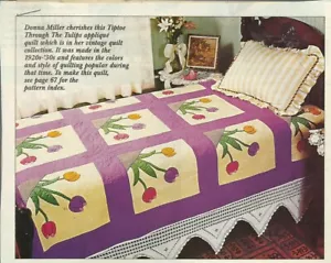 A0858  TIPTOE THROUGH THE TULIPS QUILT PATTERN/INSTRUCTIONS - Picture 1 of 1