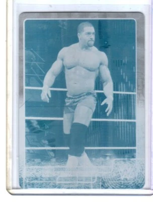 WWE David Otunga #23 2015 Topps Cyan Printing Plate Card SN 1 of 1 - Image 1 of 2