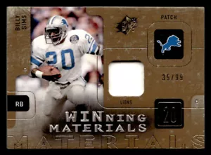Tarjeta de camiseta usada en el juego SPX Football Winning Materials 2009 #W-SI Billy Sims/99 - Imagen 1 de 2