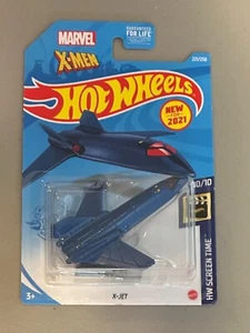 HW SCREEN TIME Hot Wheels Marvel X-men X-jet creased - Picture 1 of 2