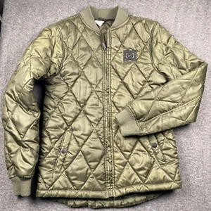 DC Shoe Co. Quilted Puffer Jacket Men's Small Dusty Olive Embroidered Logo *read - Picture 1 of 23