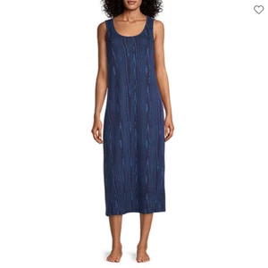 Ambrielle Damen Nachthemd mit Rundhalsausschnitt Größe XS Neu Abend Navy Moire - Bild 1 von 4